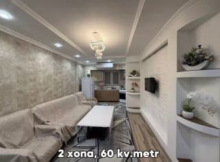 2 apartments · 60 & 100 m² · 2 & 4 rooms · Yashnobod